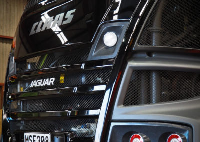 Full rear view of sign and lights after ceramic coating applied