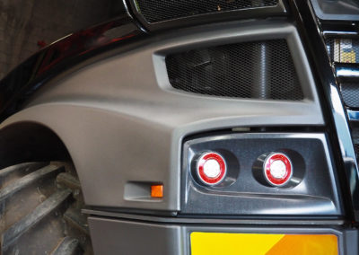 Left rear and side after coating applied - reflector depth and gloss