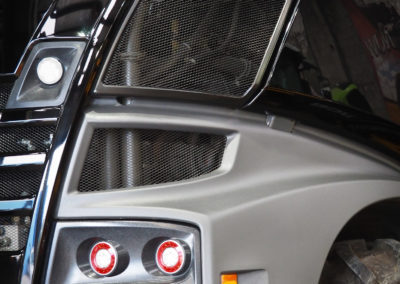 Right rear quarter area with coating applied