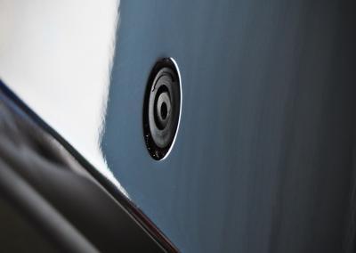 Close up of paint surface after coating applied